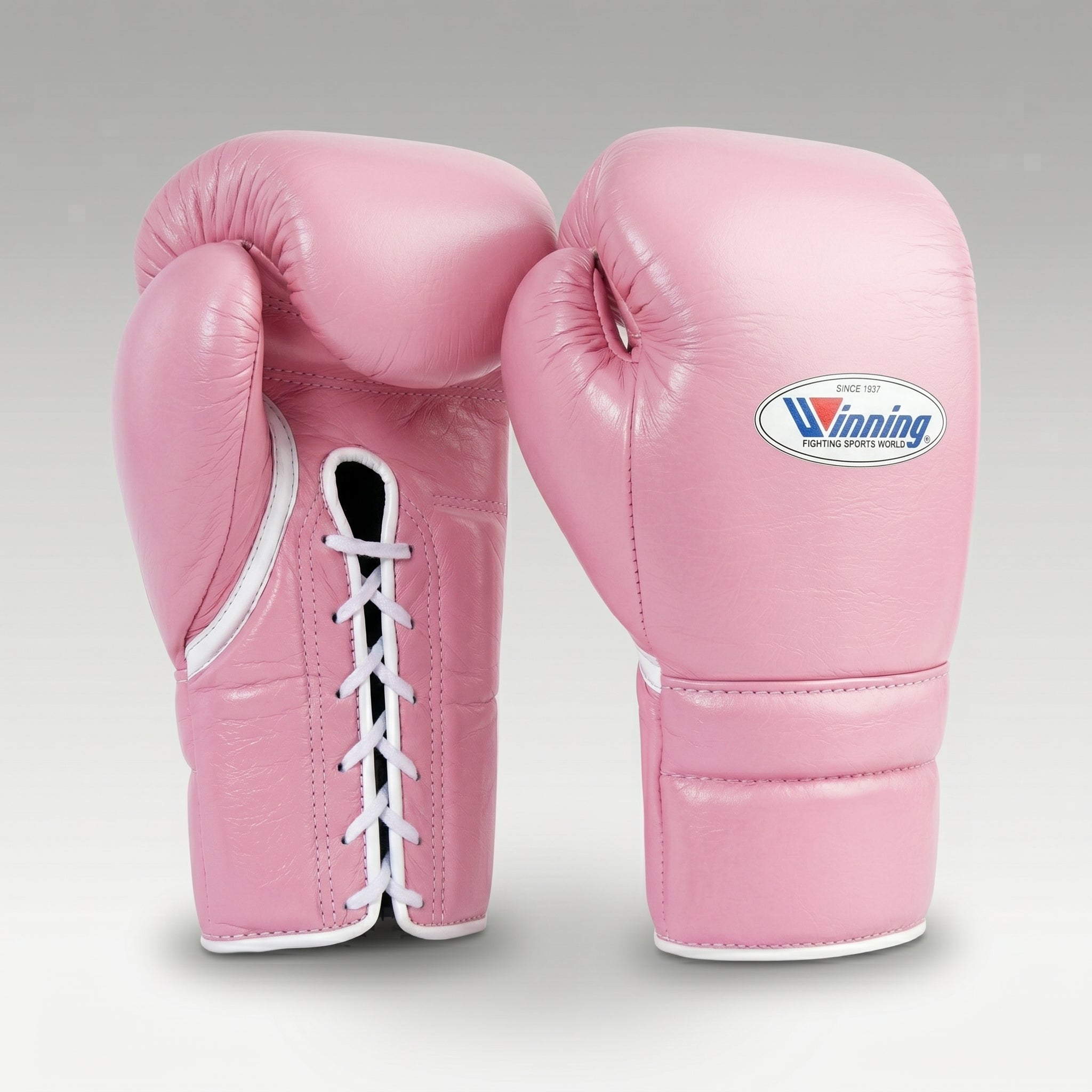 Winning Pink Boxing Gloves – Lace-Up