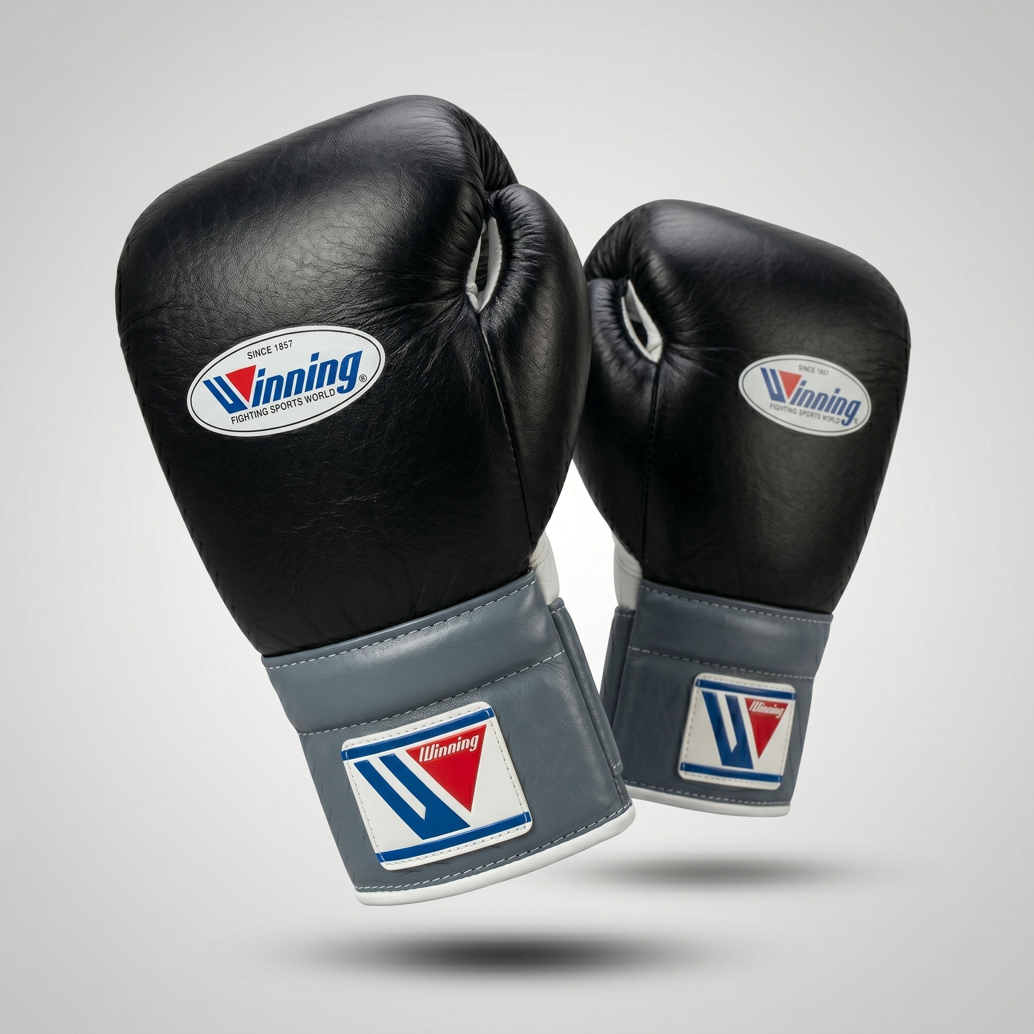 Winning Black & Grey Boxing Gloves – Velcro