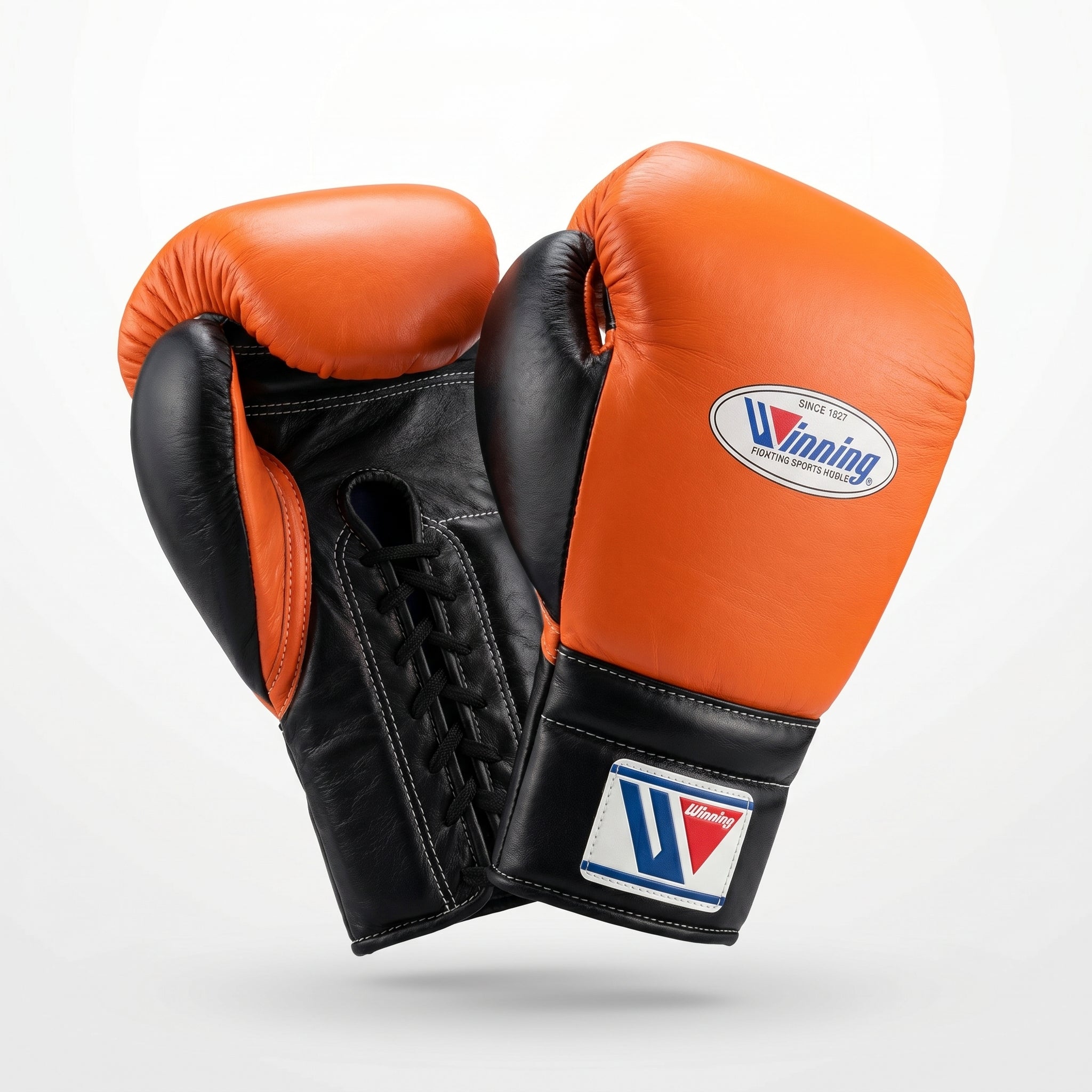 Winning Boxing Gloves – Orange/Black Lace-Up