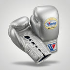 Winning Boxing Gloves – Official Silver Metallic Lace-Up