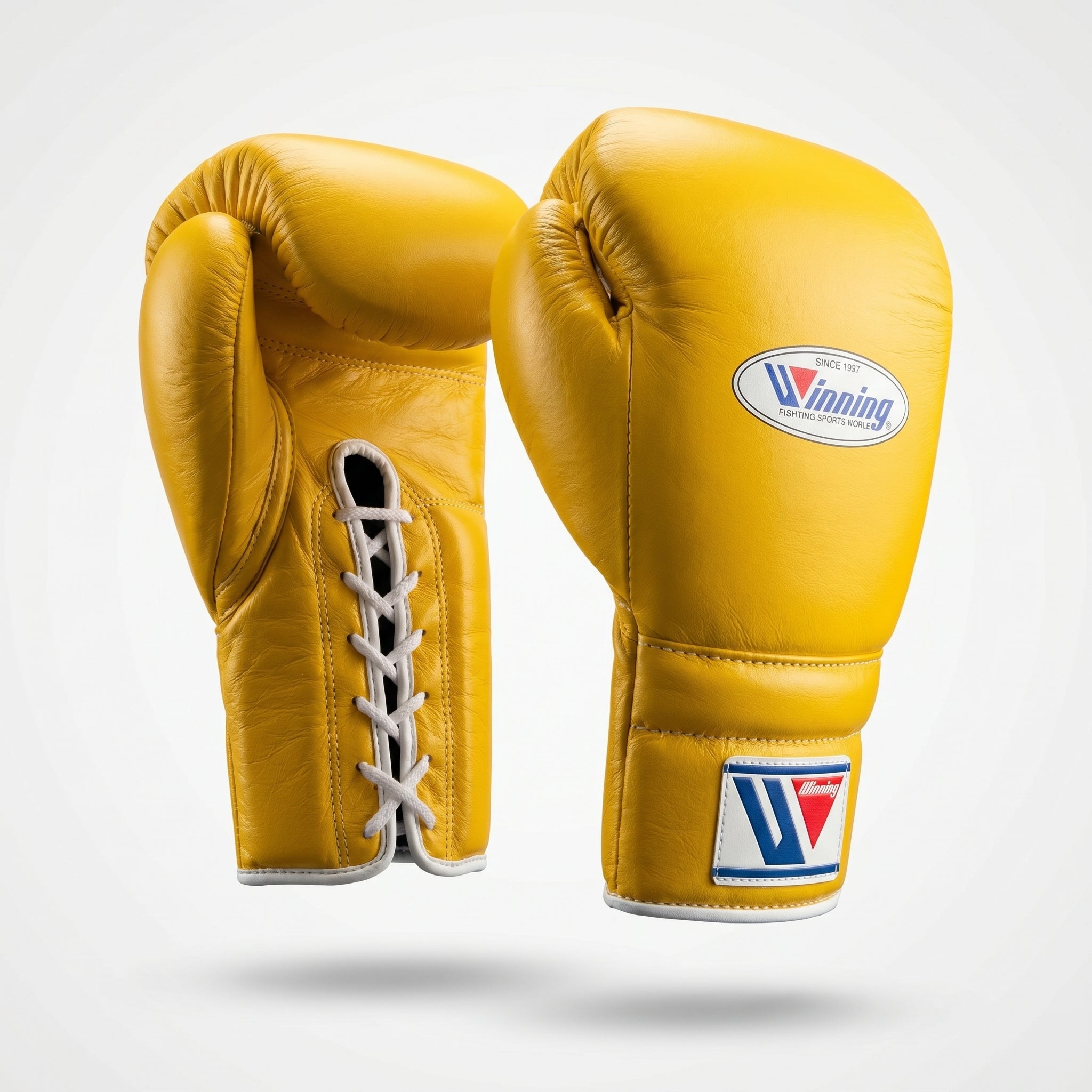 Winning Boxing Gloves – Yellow Lace-Up