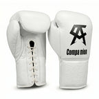 No Boxing No Life Custom Boxing Gloves – Compa Mion White Lace-Up