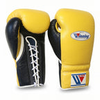 Winning Boxing Gloves – Yellow/Black Lace-Up