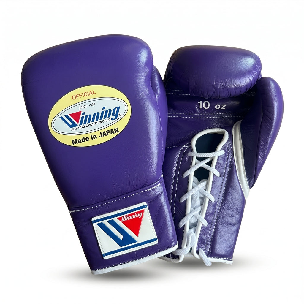 Winning Boxing Gloves – Purple Lace-Up (Official)