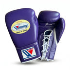 Winning Boxing Gloves – Purple Lace-Up (Official)