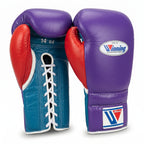Winning Boxing Gloves – Purple/Teal/Red Lace-Up