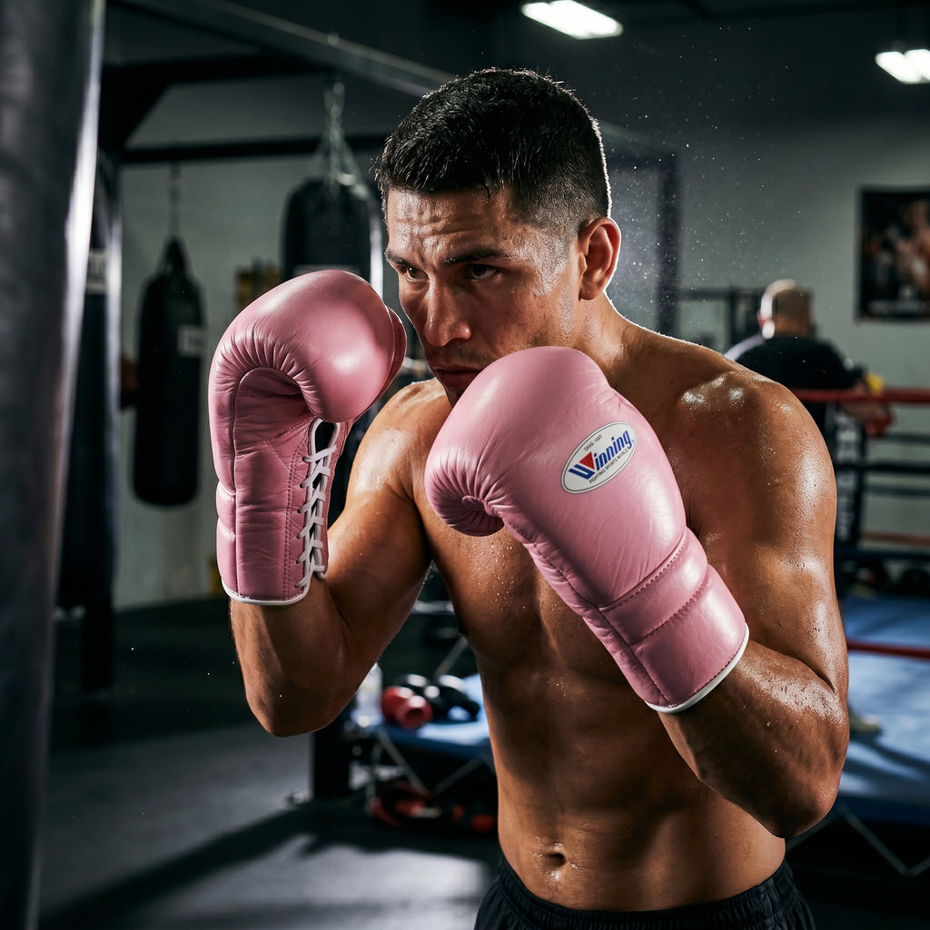 Winning Pink Boxing Gloves – Lace-Up