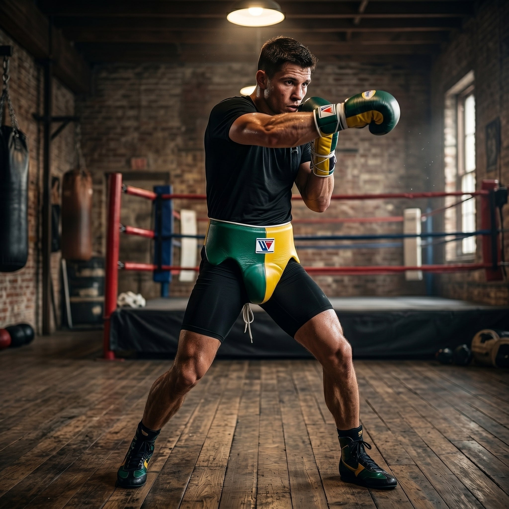 Winning Professional Groin Guard – Green & Yellow