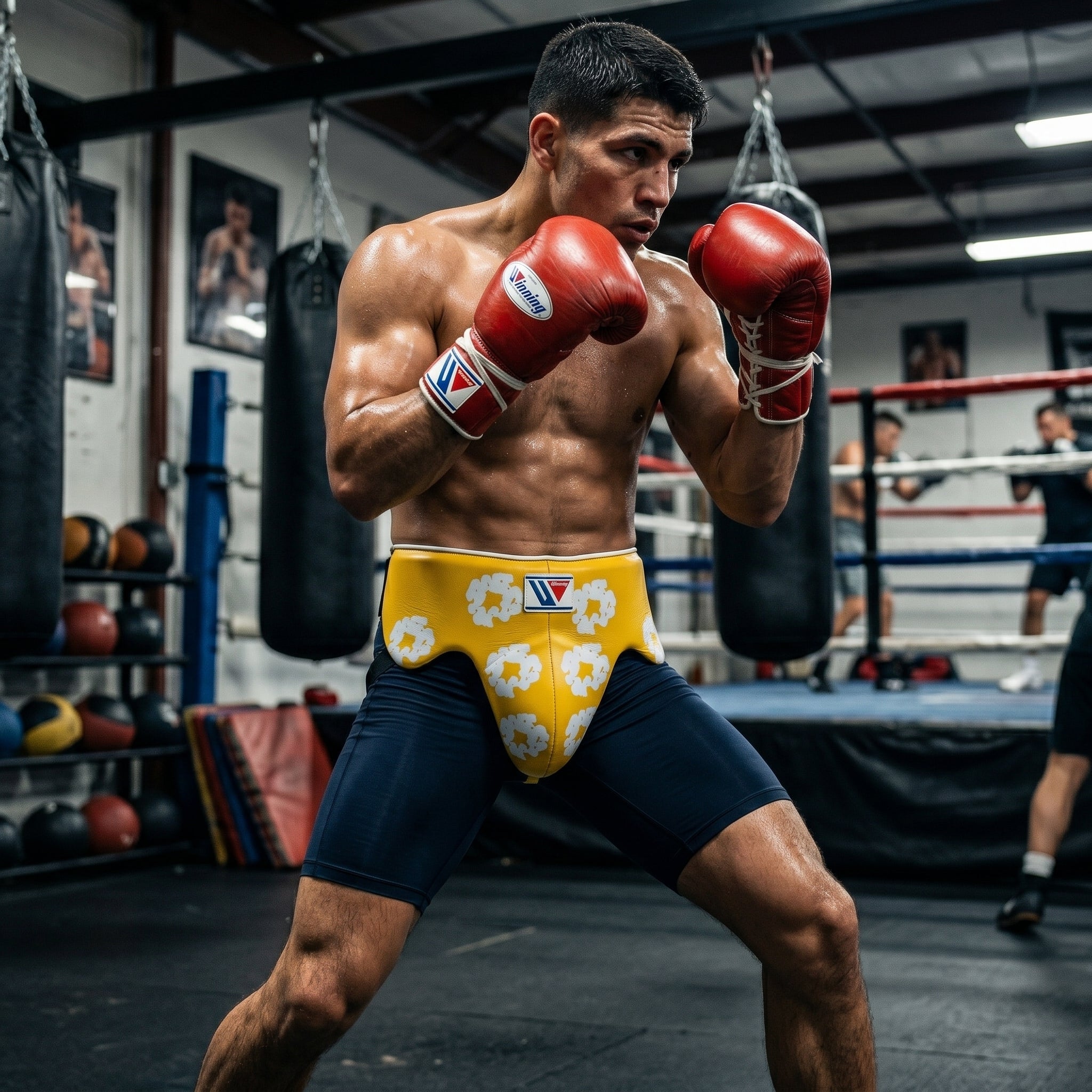 Winning Premium Groin Guard – Yellow Floral