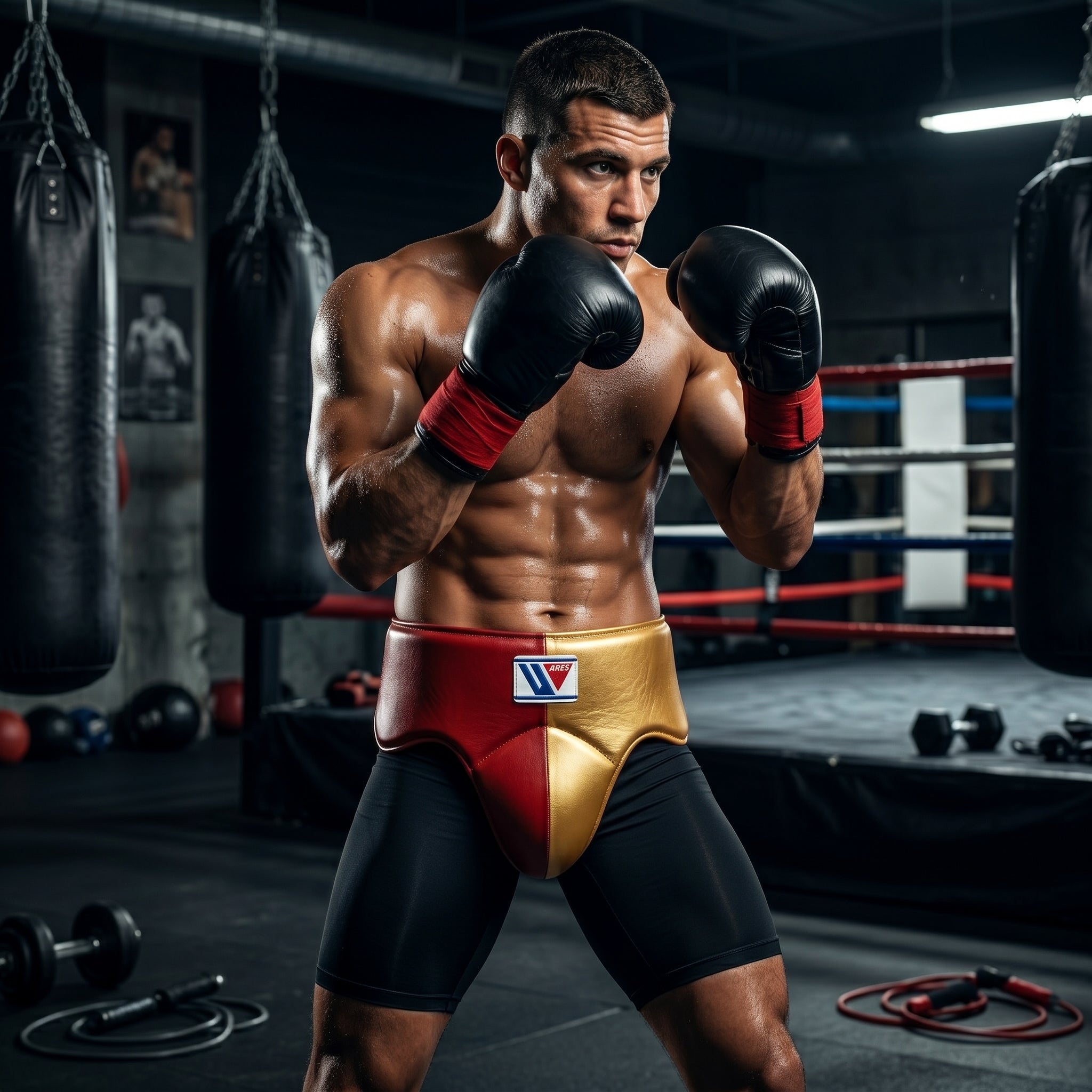 Winning Pro Groin Guard – Red & Gold