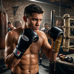 Winning Black & Gold Boxing Gloves – Lace-Up