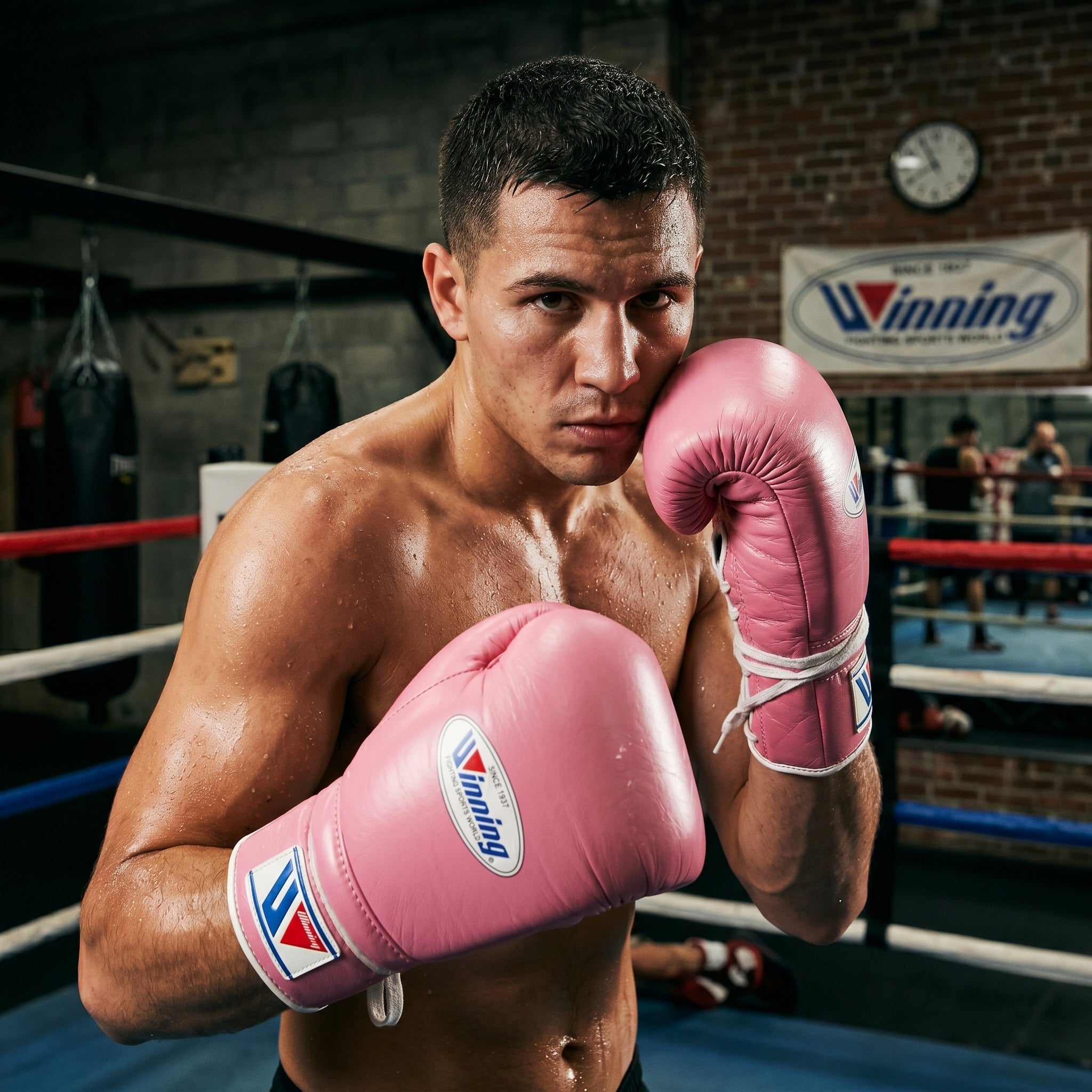 Winning Boxing Gloves – Pink Lace-Up