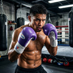 Winning Boxing Gloves – Purple/White Lace-Up