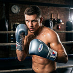 Winning Boxing Gloves – Steel Blue/Silver Velcro