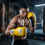 Winning Boxing Gloves – Yellow/Black Lace-Up
