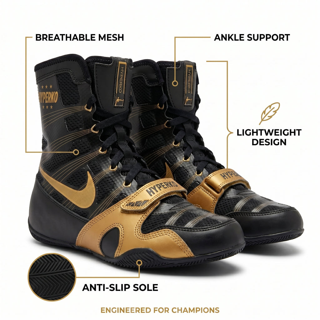 HyperKO Boxing Boot – Black/Gold
