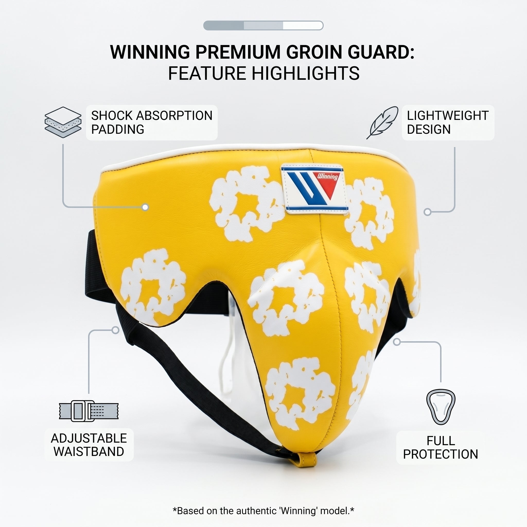 Winning Premium Groin Guard – Yellow Floral