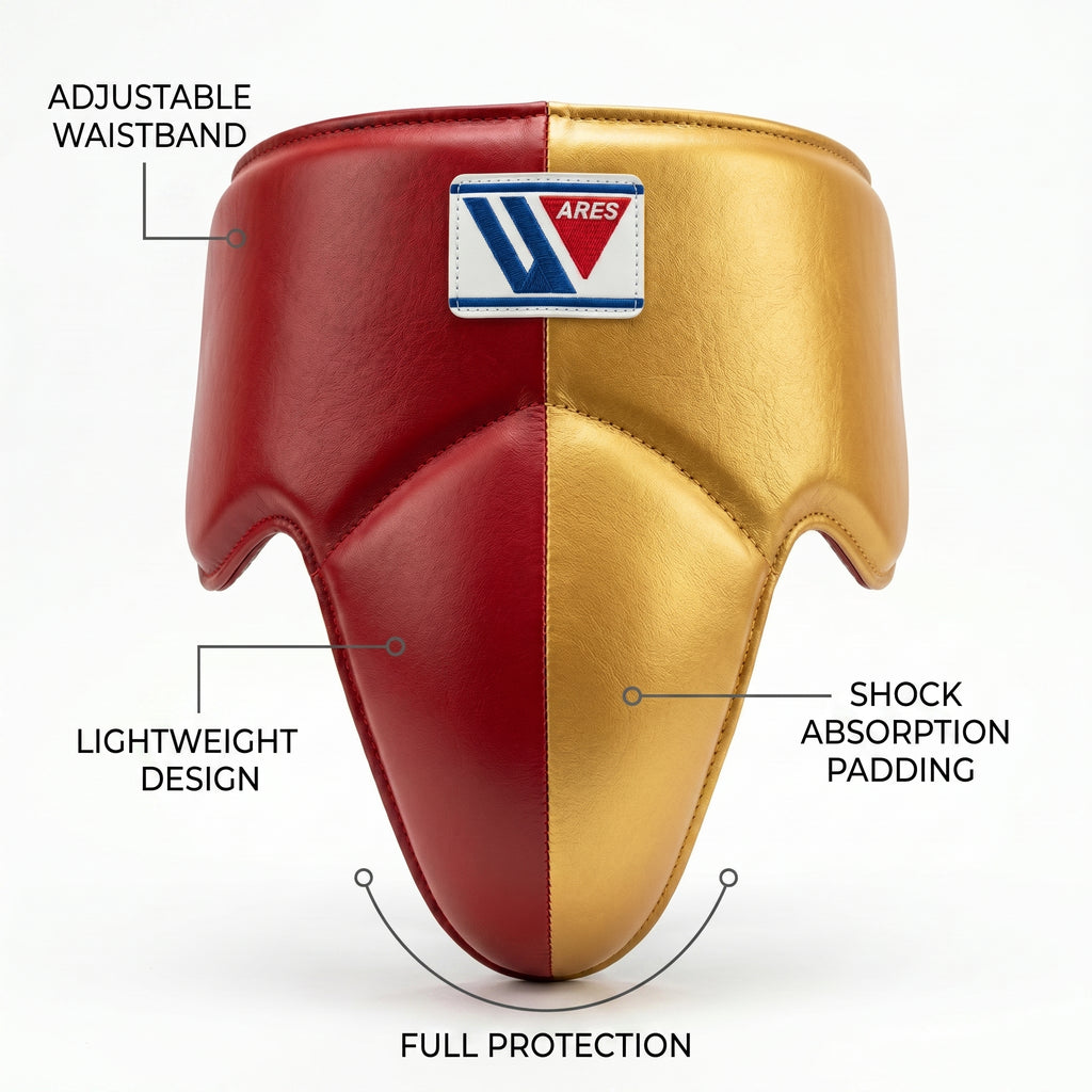 Winning Pro Groin Guard – Red & Gold
