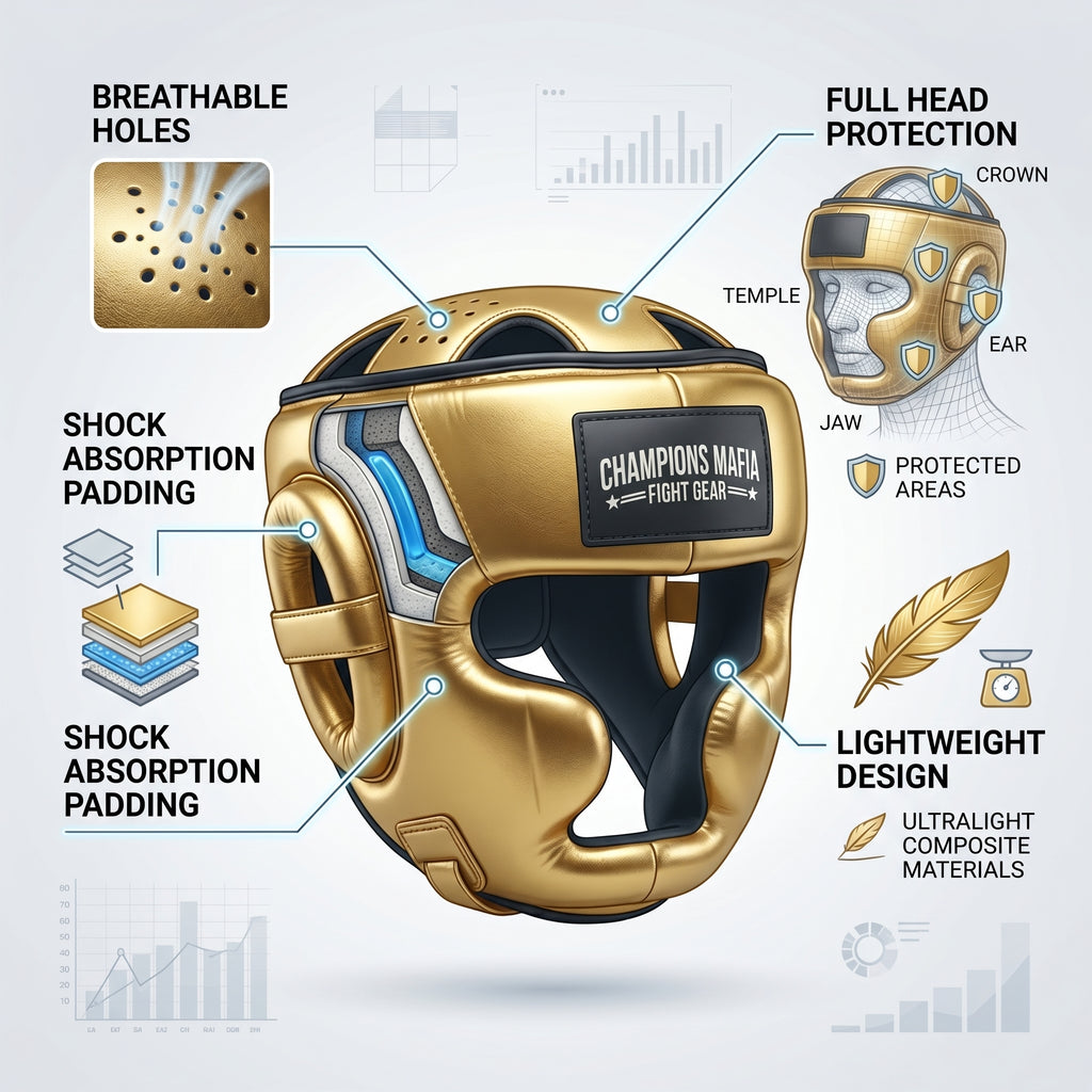 Champions Mafia Fight Gear Gold Head Guard