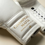 Champions Mafia Premium Leather Boxing Gloves – White