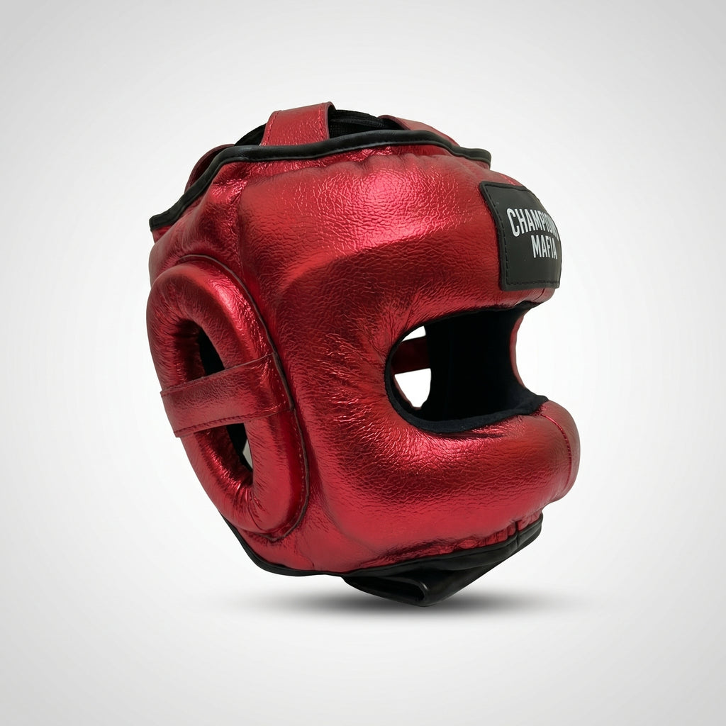 Champions Mafia Boxing Head Guard – Red Metallic