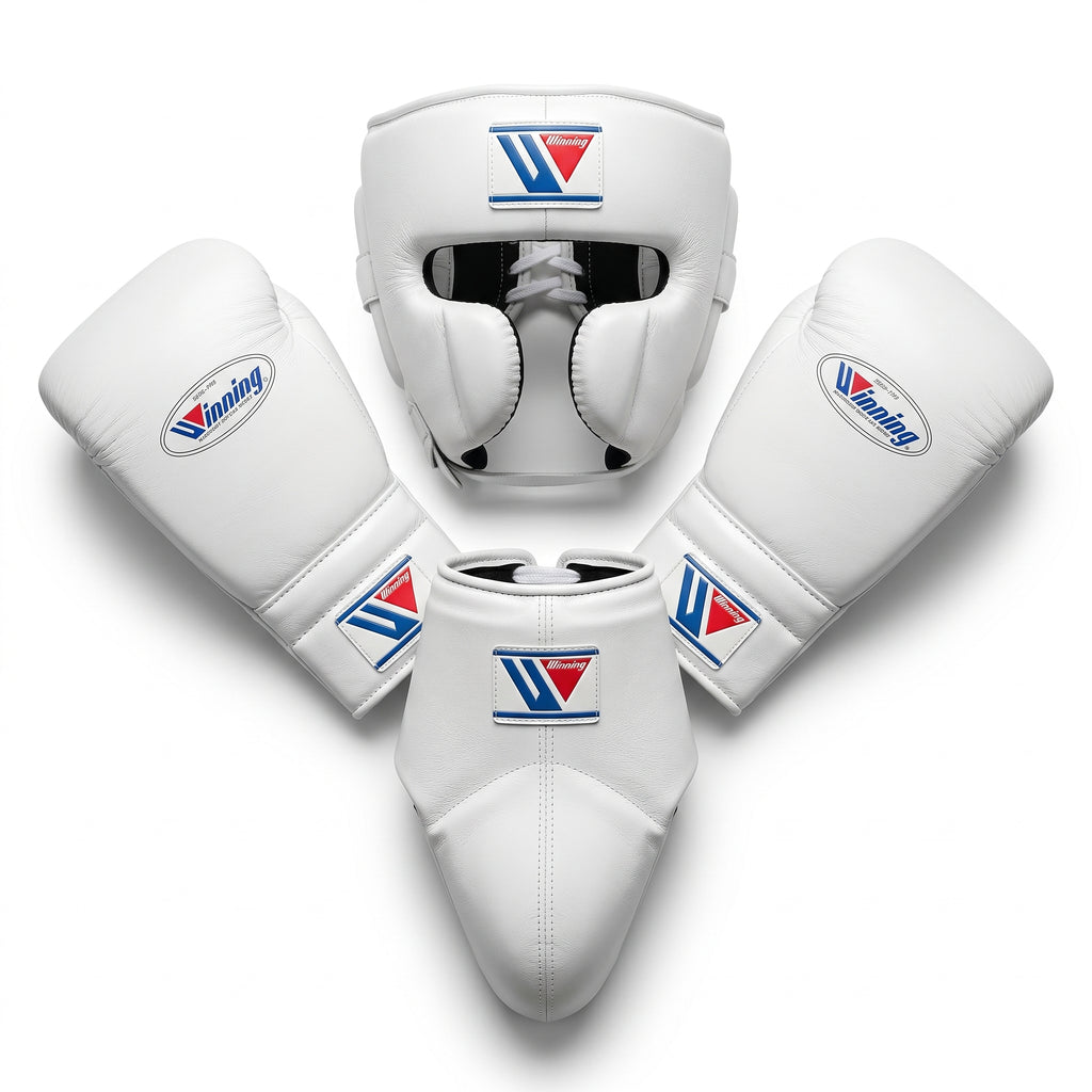 All White Handmade Boxing Sparring Kit – Winning Premium Quality | Personalise Your Name