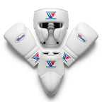 All White Handmade Boxing Sparring Kit – Winning Premium Quality | Personalise Your Name