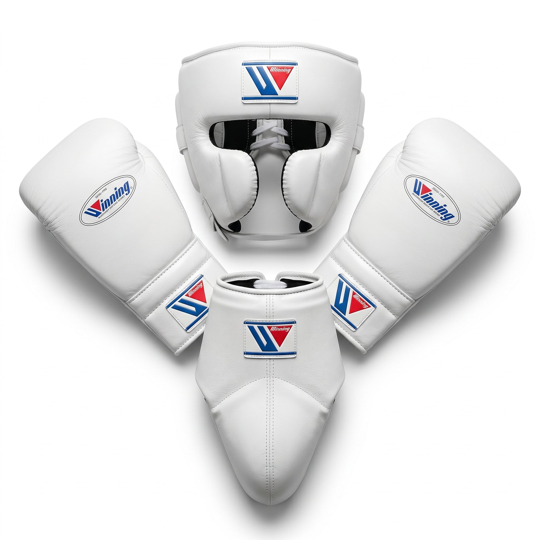 All White Handmade Boxing Sparring Kit – Winning Premium Quality | Personalise Your Name