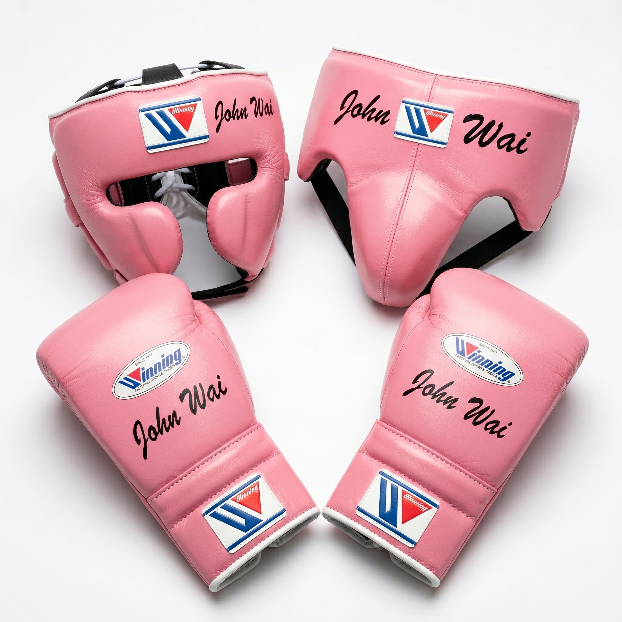 Baby Pink Handmade Boxing Sparring Kit – Winning Premium Quality | Personalise Your Name