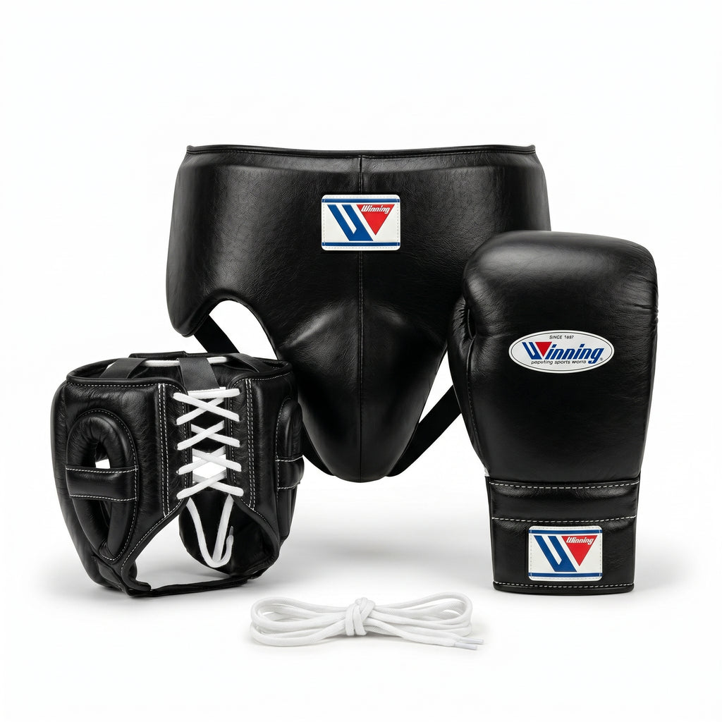 All Black Handmade Boxing Sparring Kit – Winning Premium Quality | Personalise Your Name