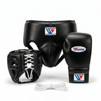 All Black Handmade Boxing Sparring Kit – Winning Premium Quality | Personalise Your Name