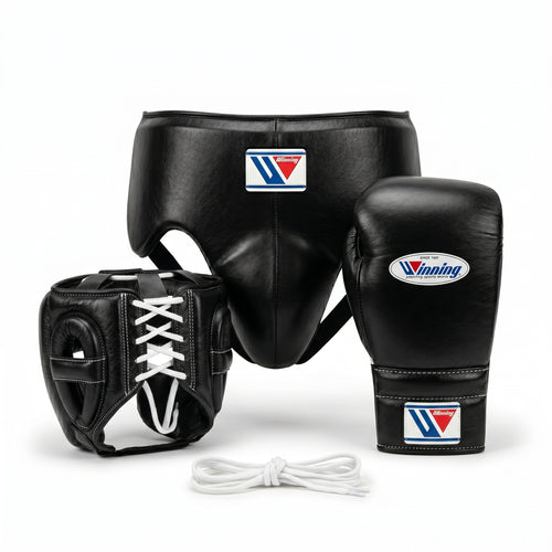 All Black Handmade Boxing Sparring Kit – Winning Premium Quality | Personalise Your Name