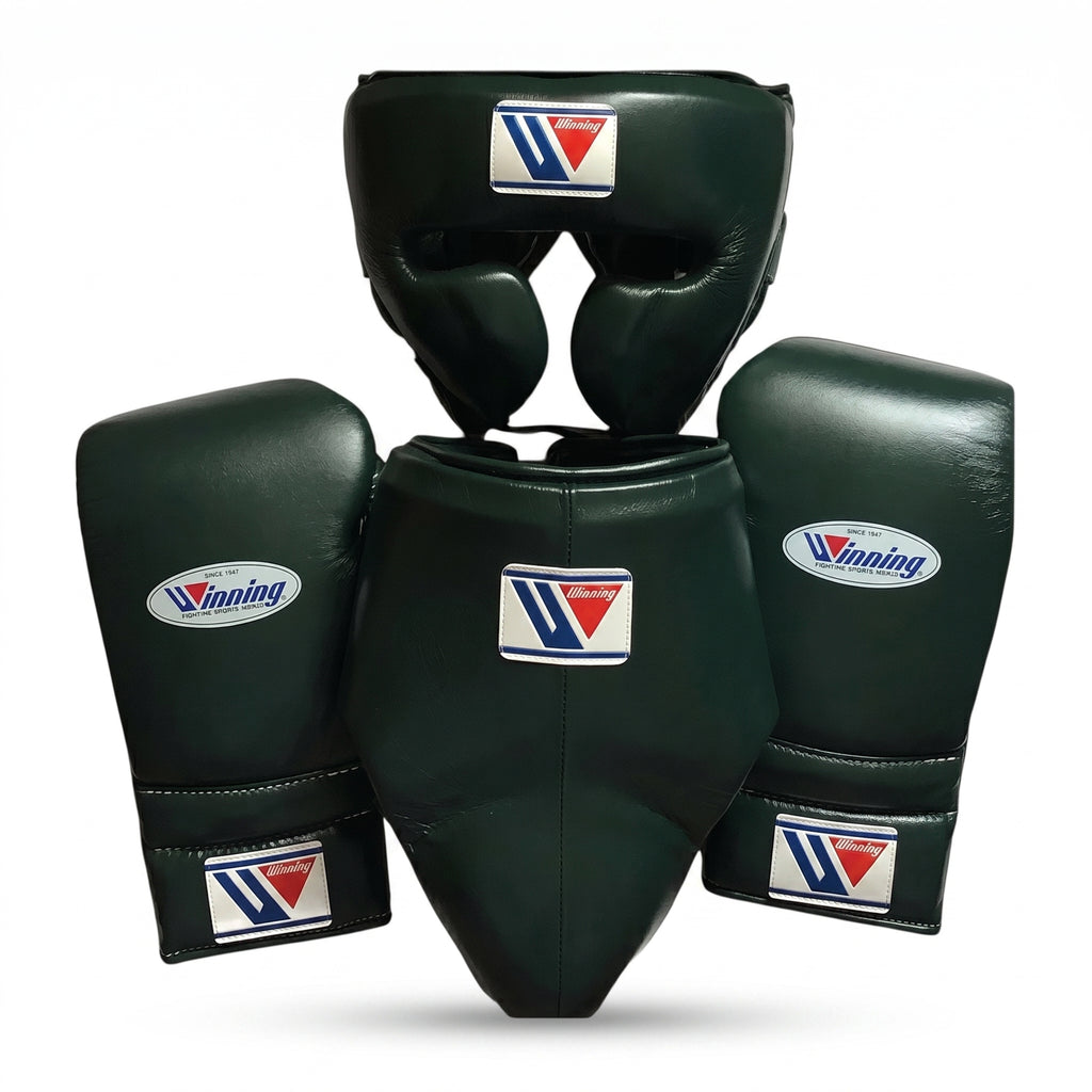 Dark Green Handmade Boxing Sparring Kit – Winning Premium Quality | Personalise Your Name