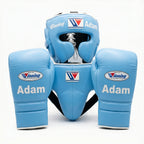 Sky Blue Handmade Boxing Sparring Kit – Winning Premium Quality | Personalise Your Name