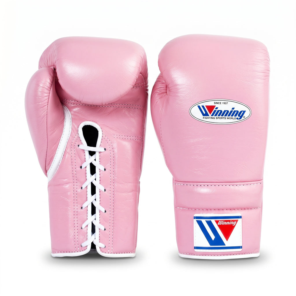 Winning Pink Boxing Gloves – Lace-Up