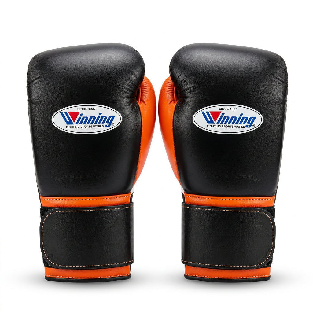 Winning Black & Orange Boxing Gloves – Velcro