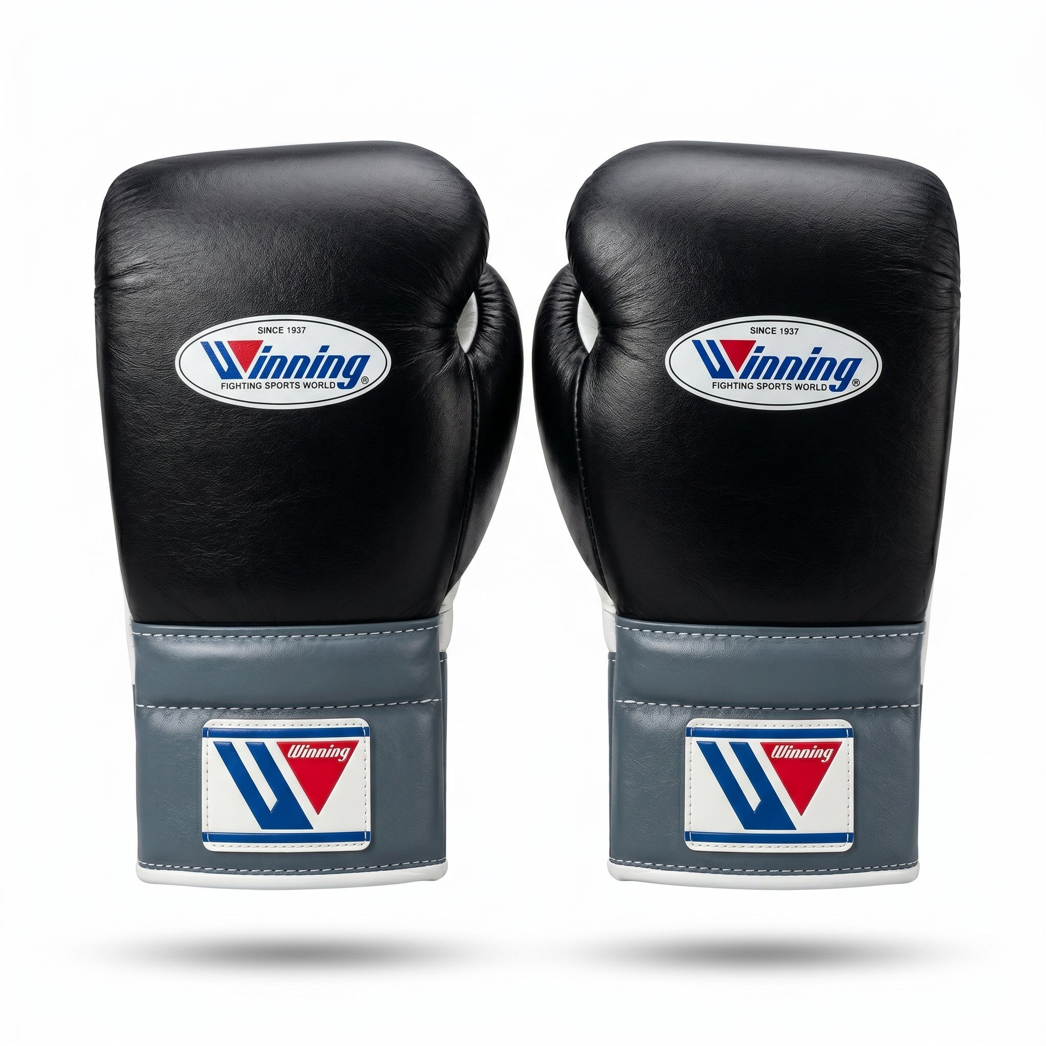 Winning Black & Grey Boxing Gloves – Velcro