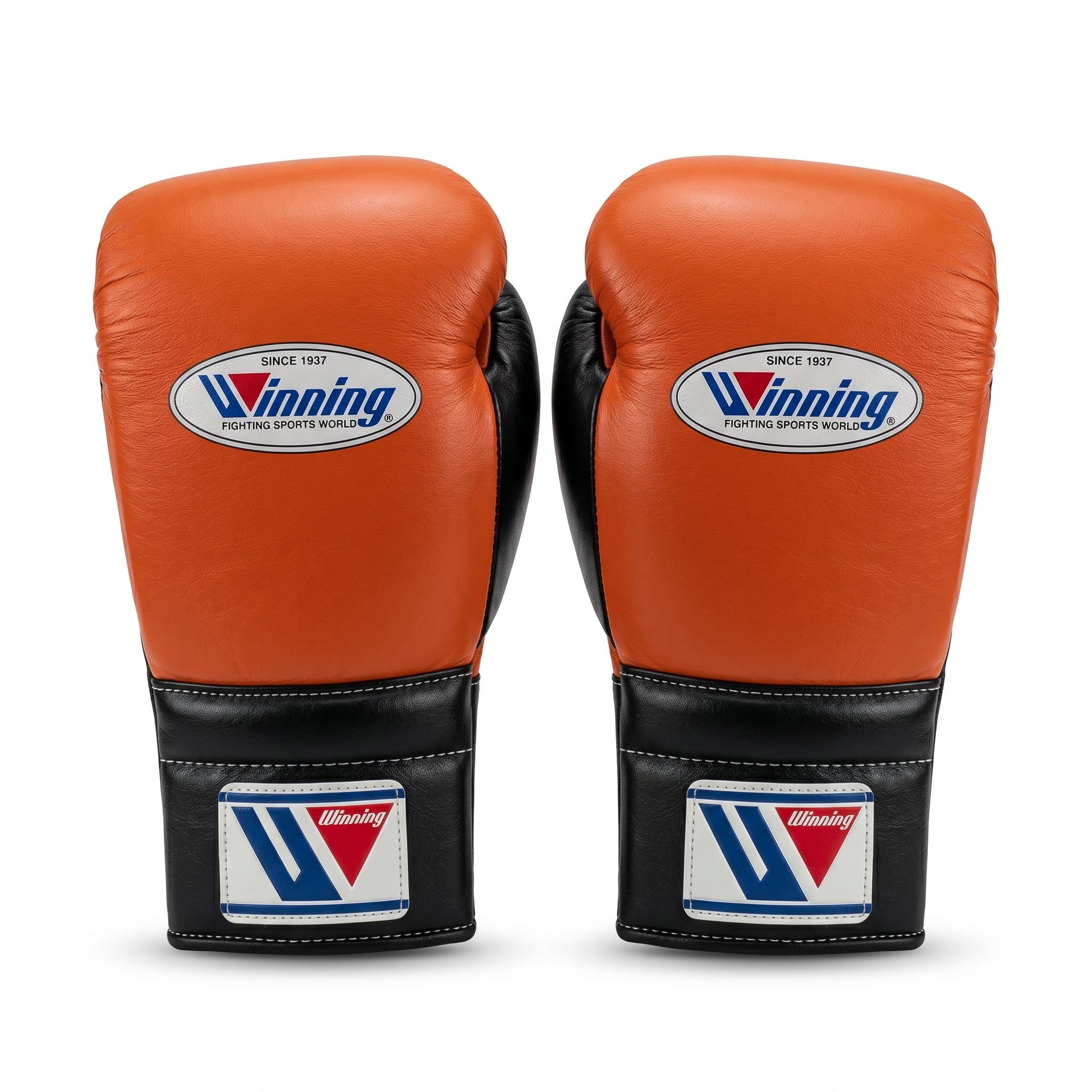 Winning Boxing Gloves – Orange/Black Lace-Up