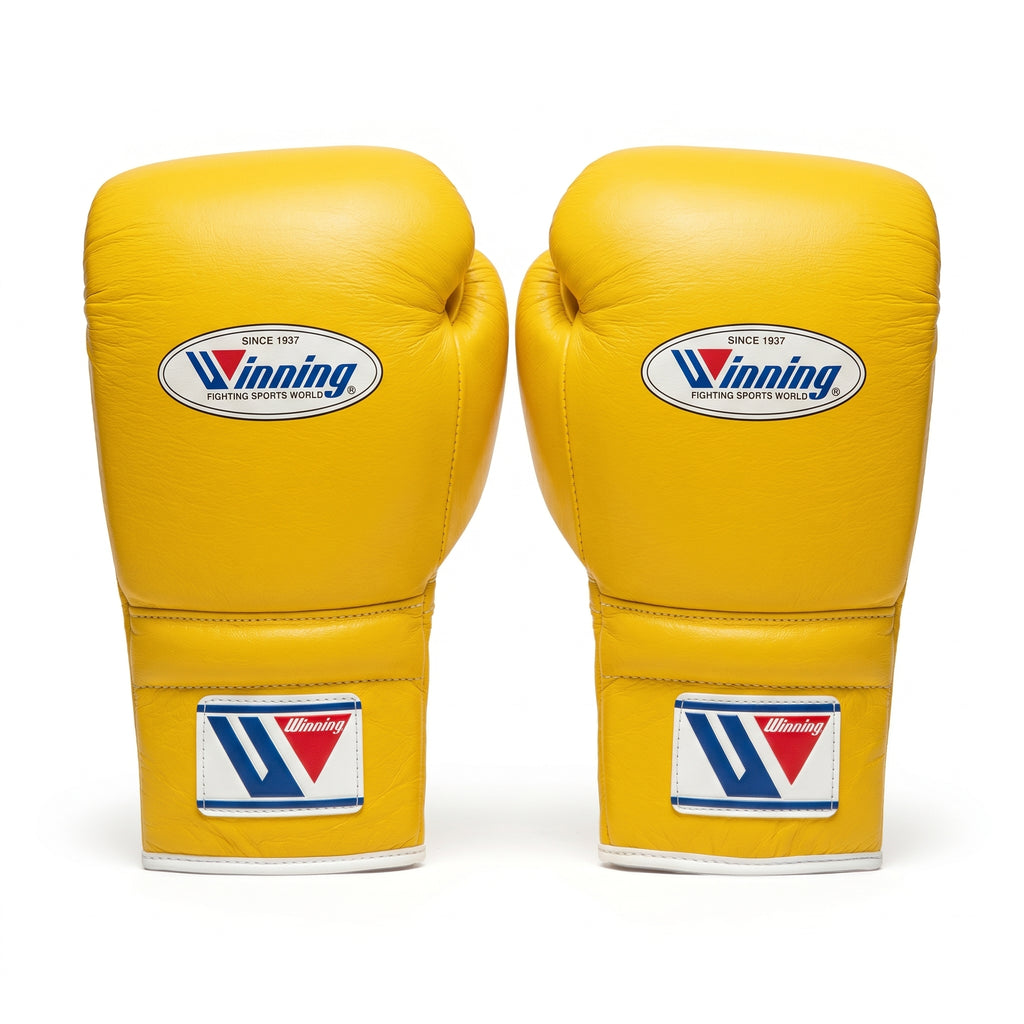 Winning Boxing Gloves – Yellow Lace-Up