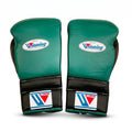 Winning Green & Black Professional Boxing Gloves – Lace-Up (Made in Japan)