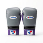 Winning Boxing Gloves – Grey/Purple Lace-Up