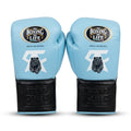 No Boxing No Life Squad Boxing Gloves – Sky Blue & Black Lace-Up (Hecho en Mexico)