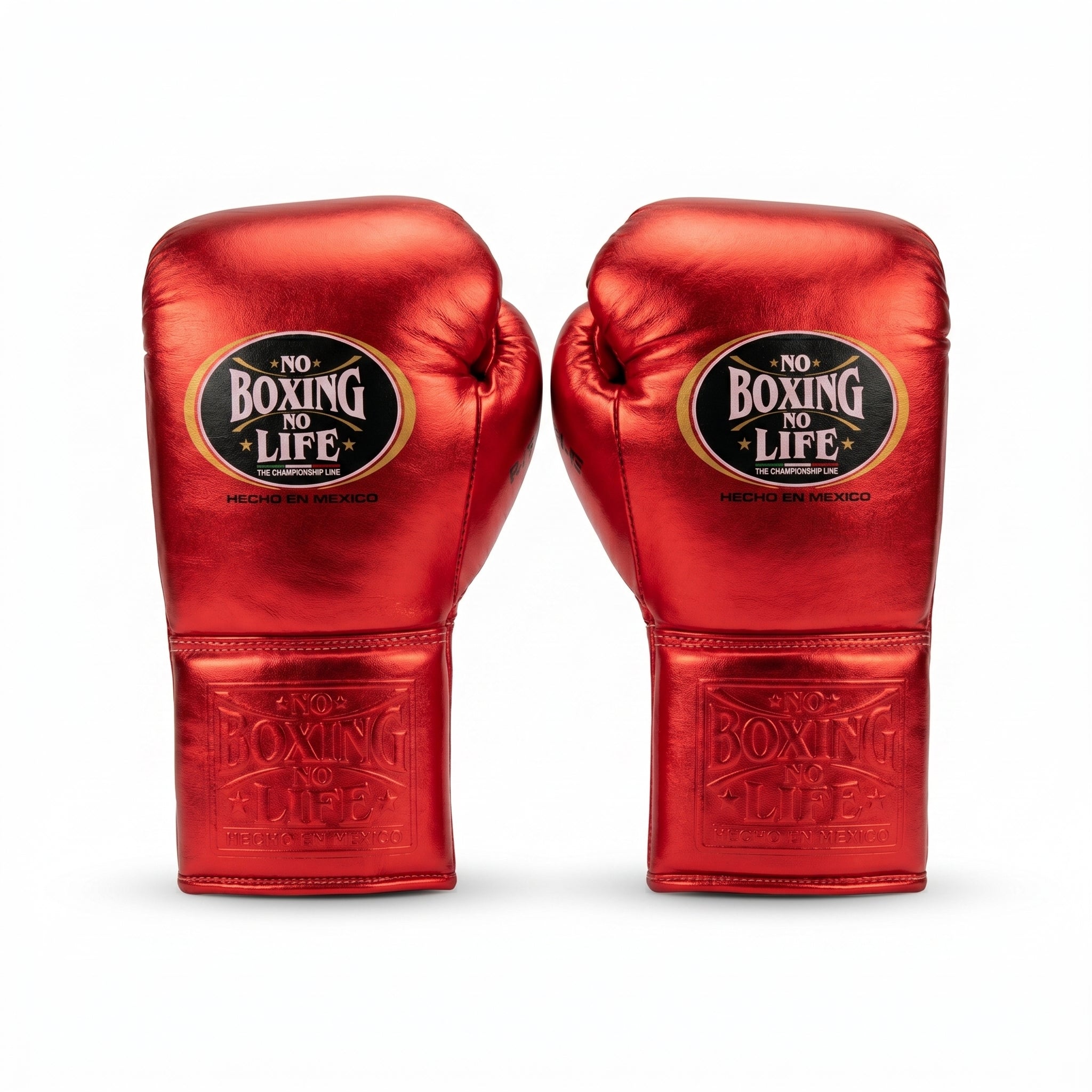 No Boxing No Life RTGX Championship Boxing Gloves – Metallic Red (Hecho en Mexico)