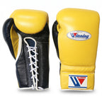 Winning Boxing Gloves – Yellow/Black Lace-Up