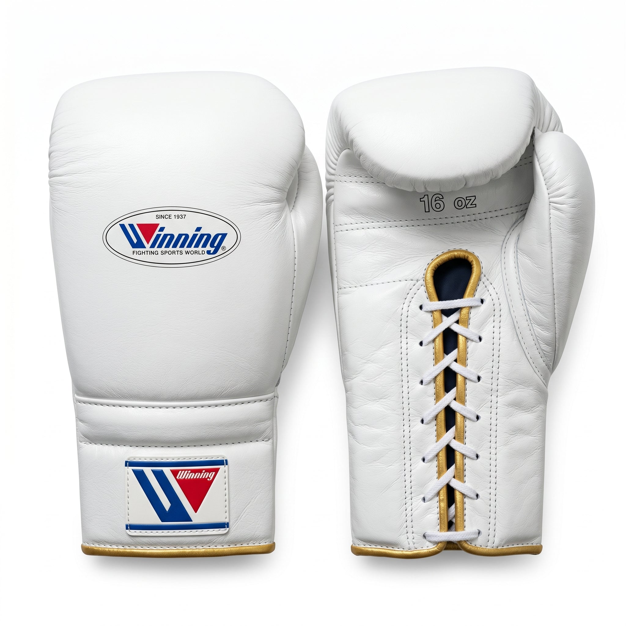 Winning White Lace-Up Boxing Gloves – Made in Japan Since 1937