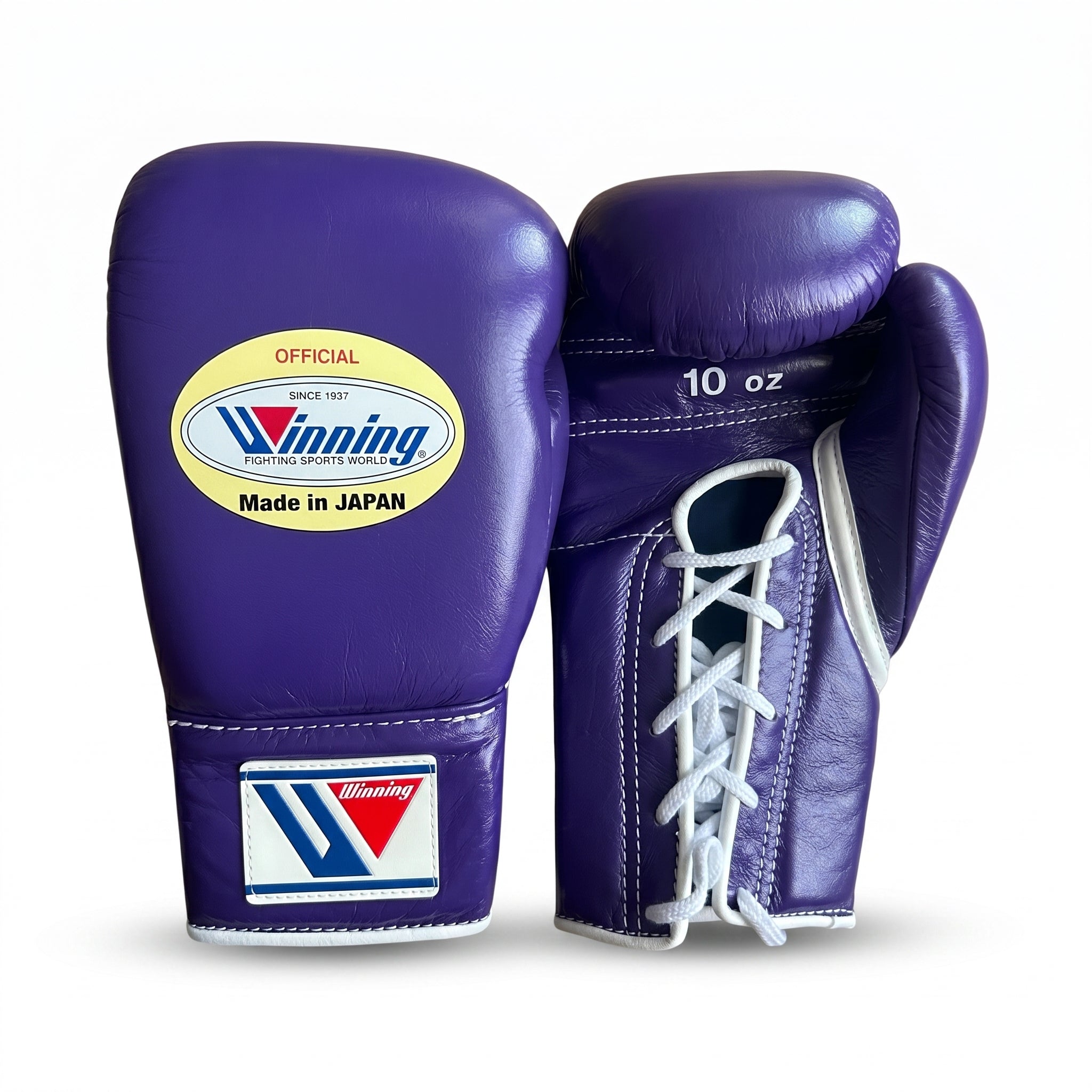 Winning Boxing Gloves – Purple Lace-Up (Official)