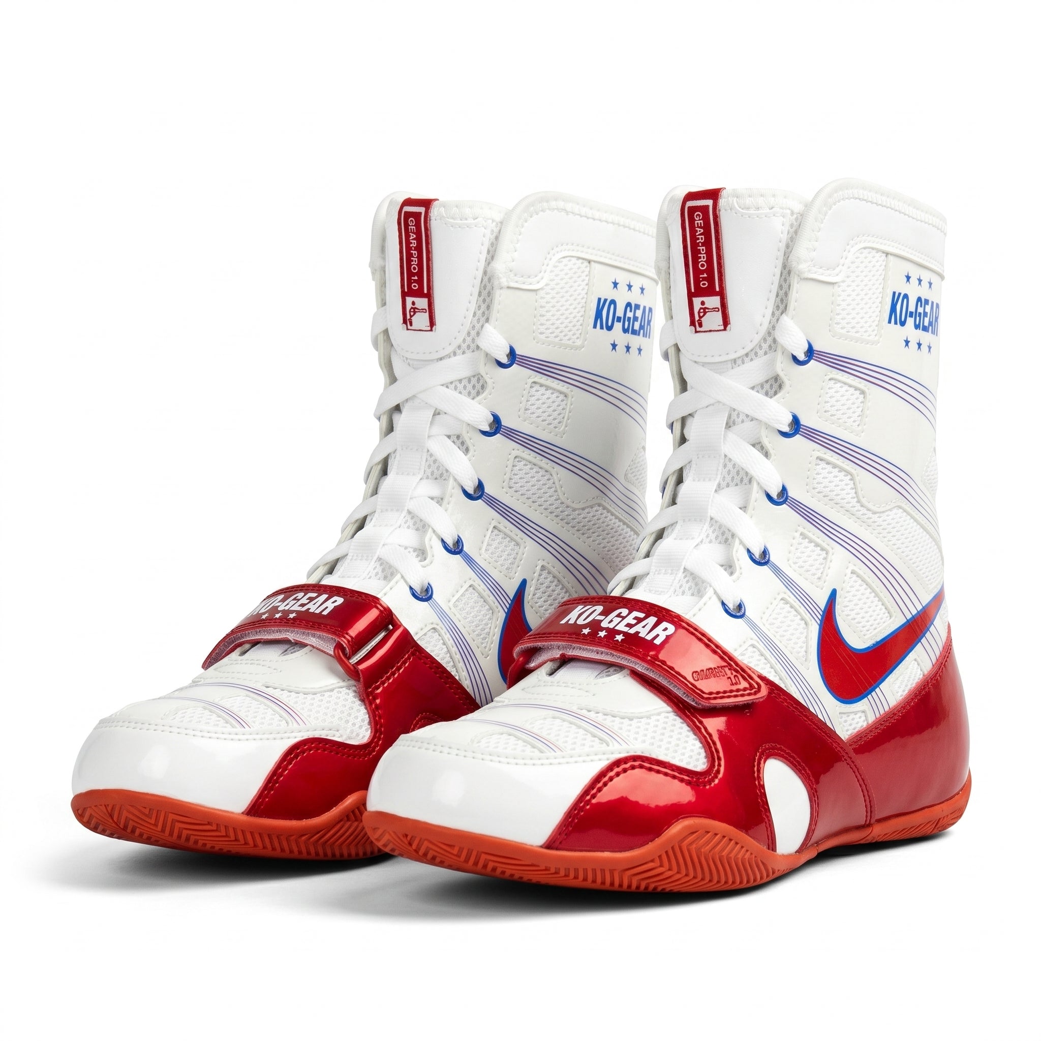 KO-Gear Pro 1.0 Boxing Shoe – White/Red