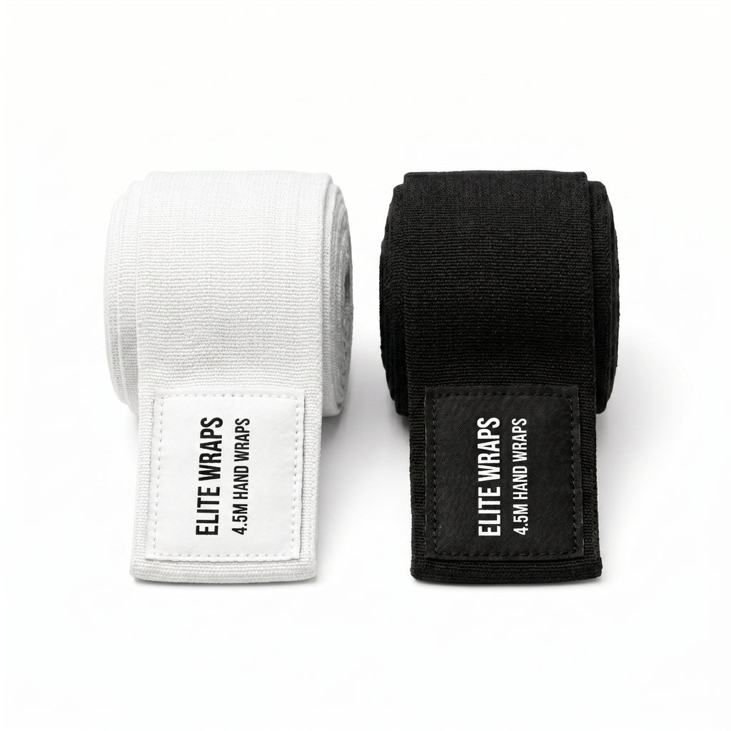 Elite Wraps 4.5M Hand Wraps – Black & White