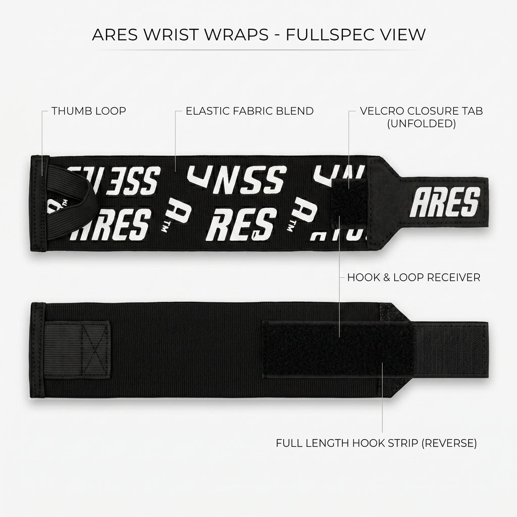 Ares Wrist Wraps – Black