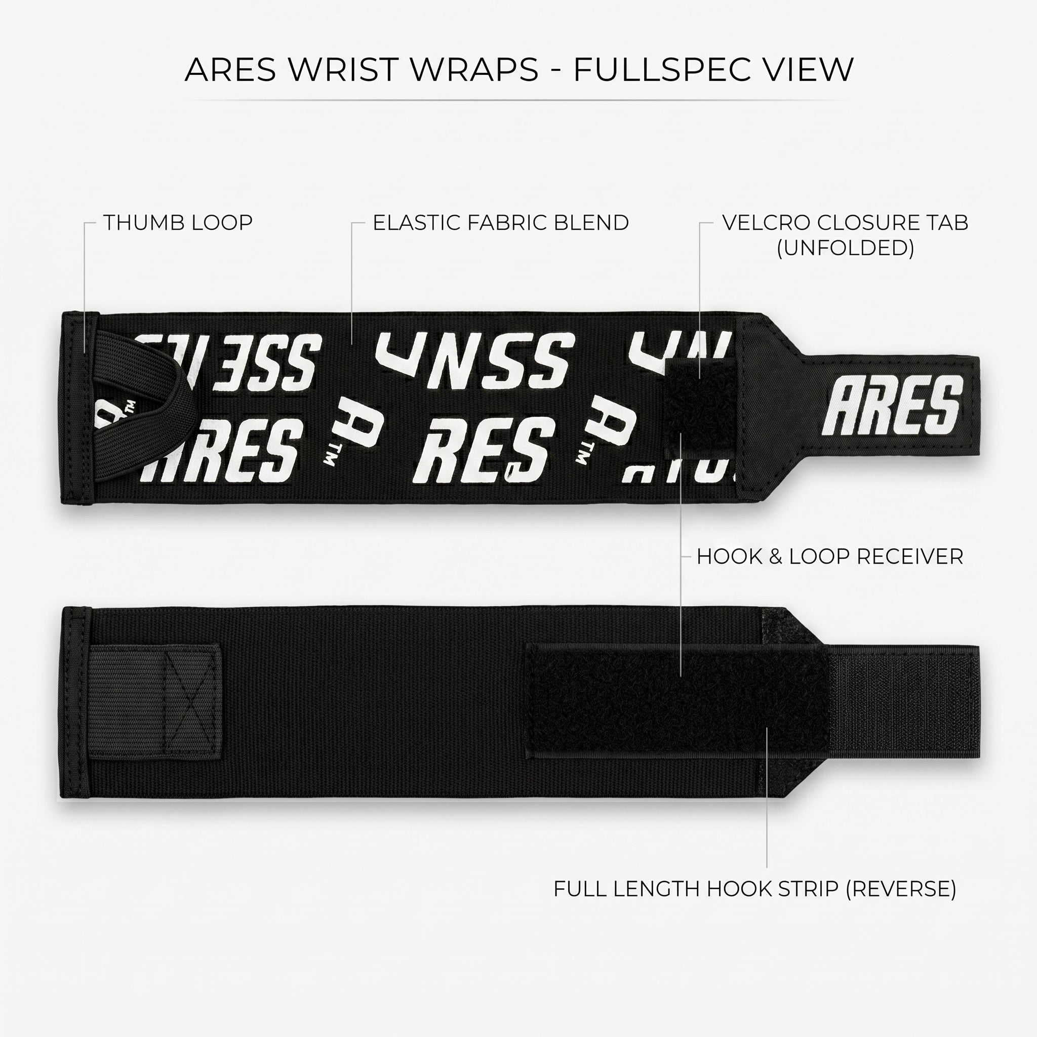 Ares Wrist Wraps – Black